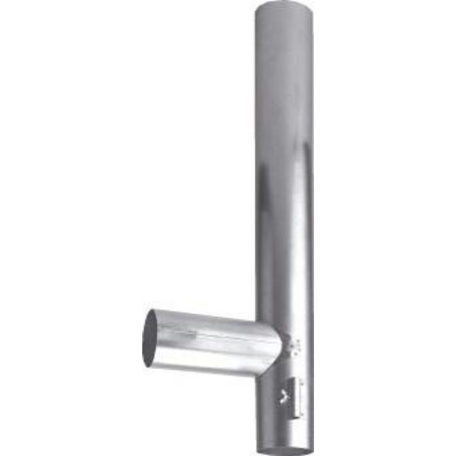 Roetzakpijp aluminium + steun 100x110mm