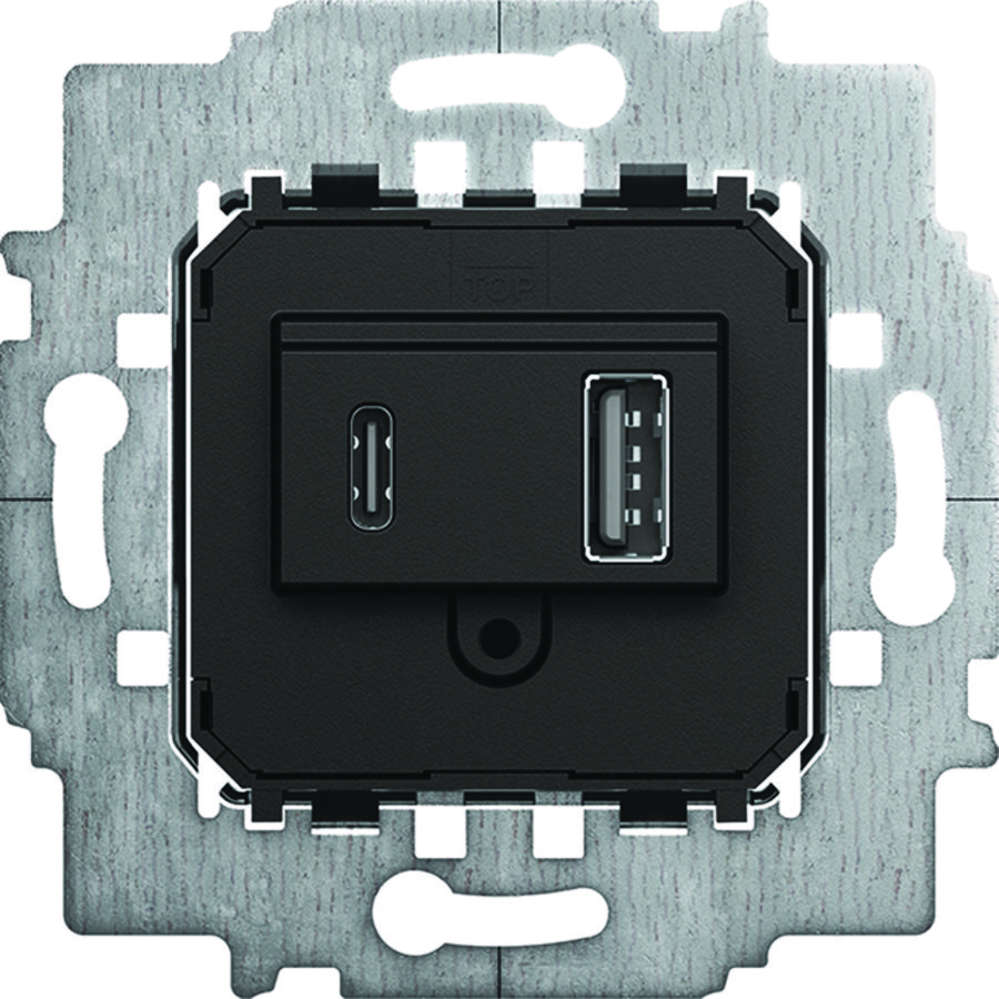 USB-A + USB-C netvoedingssokkel 3000mA