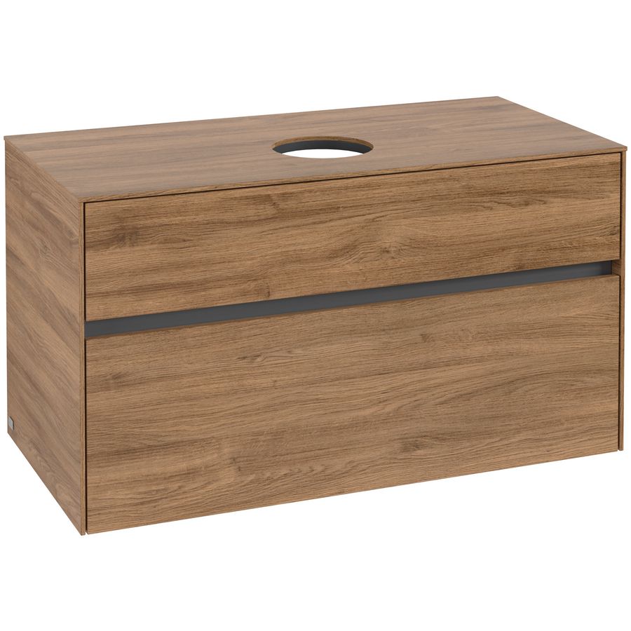 Wastafelonderkast Collaro 1000x548x500mm Oak Kansas C03800RH