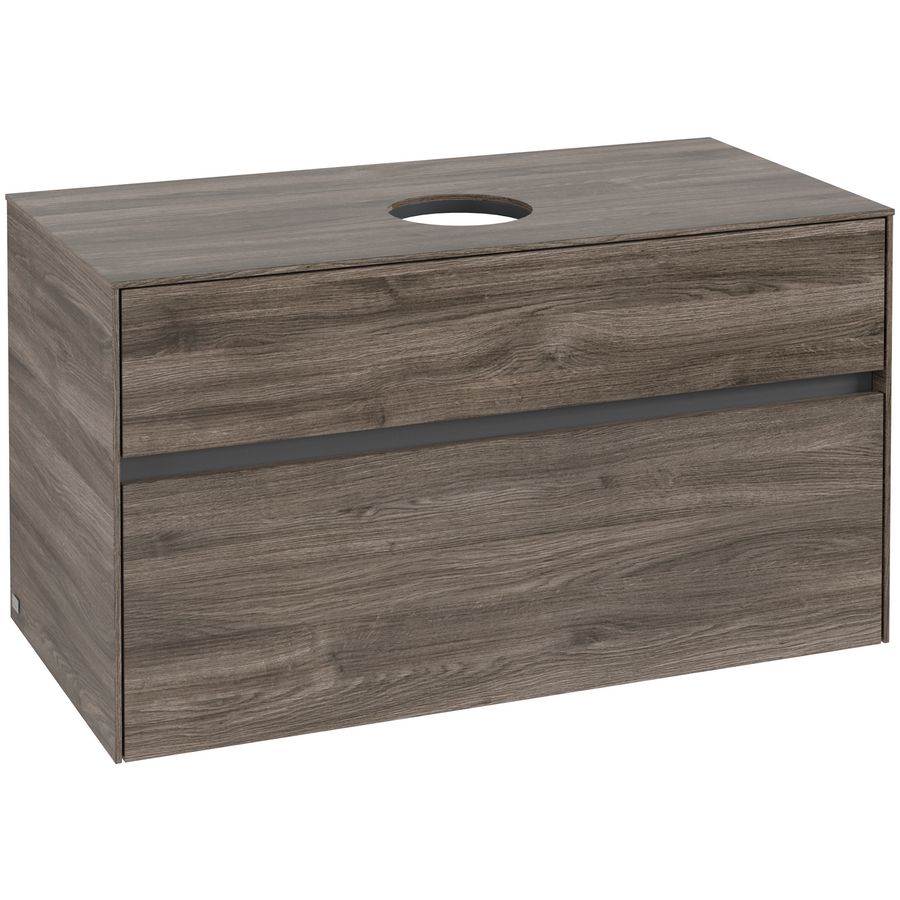 Wastafelonderkast Collaro 1000x548x500mm Stone Oak C03800RK
