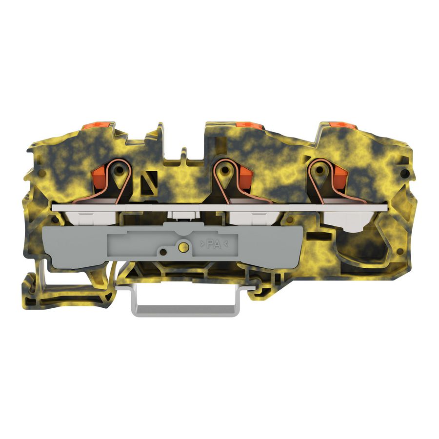 3-draads rijgklem Met drukknop 16mm² donkergrijs/ge VVE=20