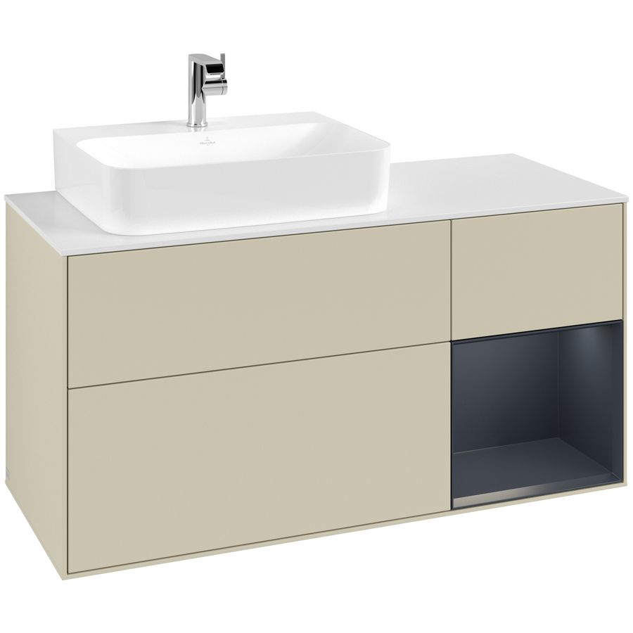 Wastafelonderkast Finion 1200x603x501mm S.Grey Matt Lacquer G151HGHJ