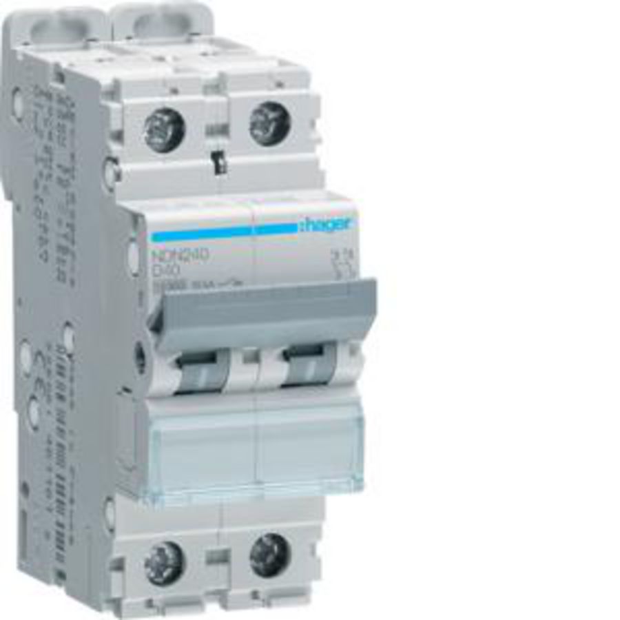 Installatieautomaat 2-polig 40A D-karakteristiek 10 (15)kA