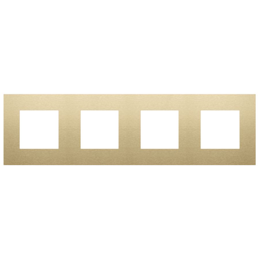 4-voudig afdekplaat hoh 71mm Pure alu gold brushed