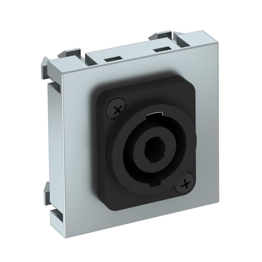 Draagplaat Speakon connector met schroefaansl. 45x45mm