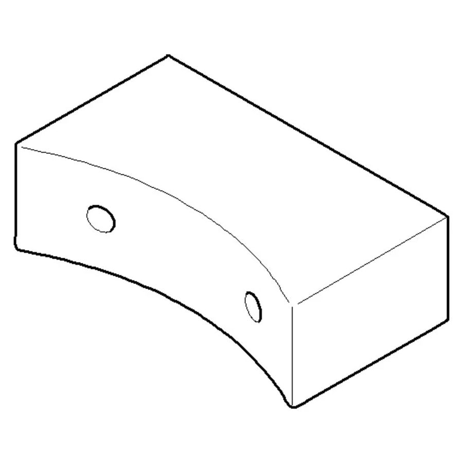 Houder voor zeepschaaltje 60x34x20mm Champagne