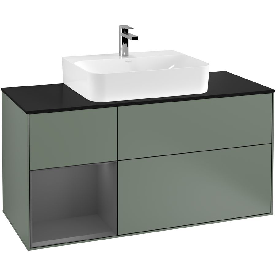 Wastafelonderkast Finion 1200x603x501mm Olive Matt Lacquer F162GKGM