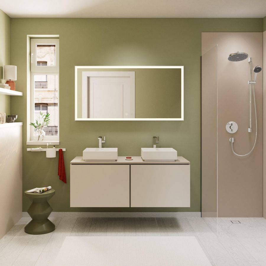 Console Xilesa E 1375/550 2 uitsparingen waskom z. kraangat SMB