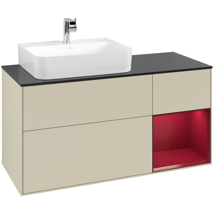 Wastafelonderkast Finion 1200x603x501mm S.Grey Matt Lacquer G152HBHJ