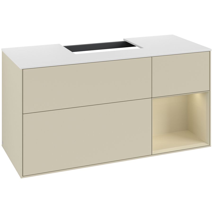 Wastafelonderkast Finion 1200x603x501mm S.Grey Matt Lacquer G171HJHJ