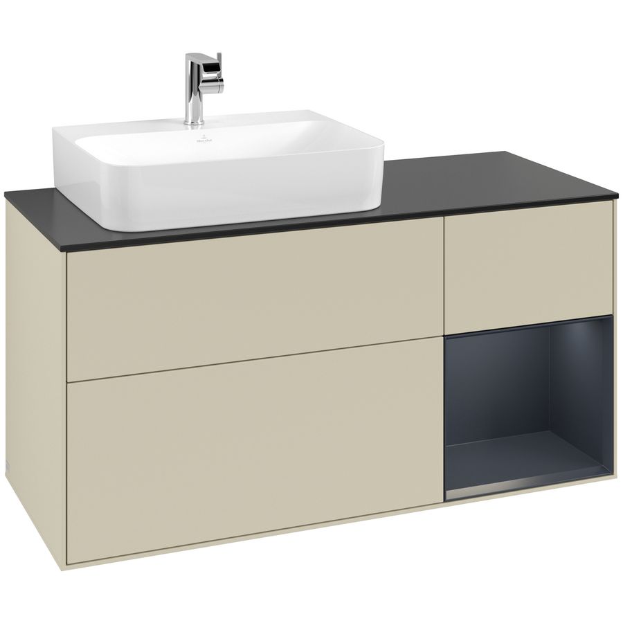 Wastafelonderkast Finion 1200x603x501mm S.Grey Matt Lacquer G152HGHJ