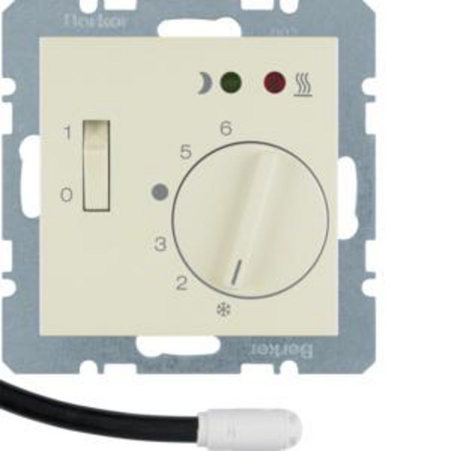 Thermostaat vloerverwarming berker S.1/B.3/B.7 wit glans