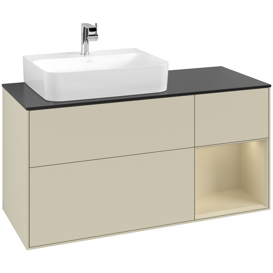 Wastafelonderkast Finion 1200x603x501mm S.Grey Matt Lacquer G152HJHJ