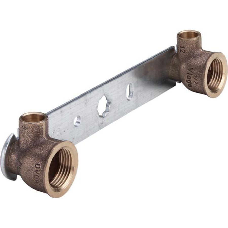 Gemini Dubbele Muurplaat 12x1/2x150 brons 121167 VVE=25