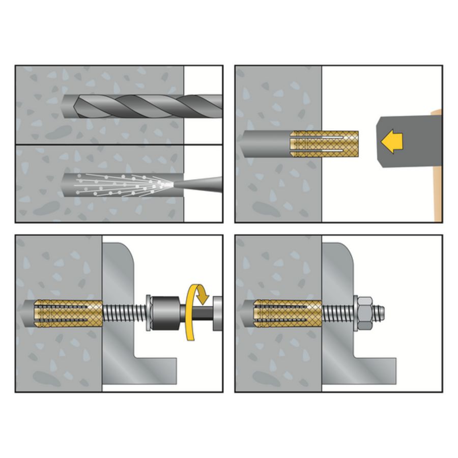 Spreidplug messing 6mm VVE=100