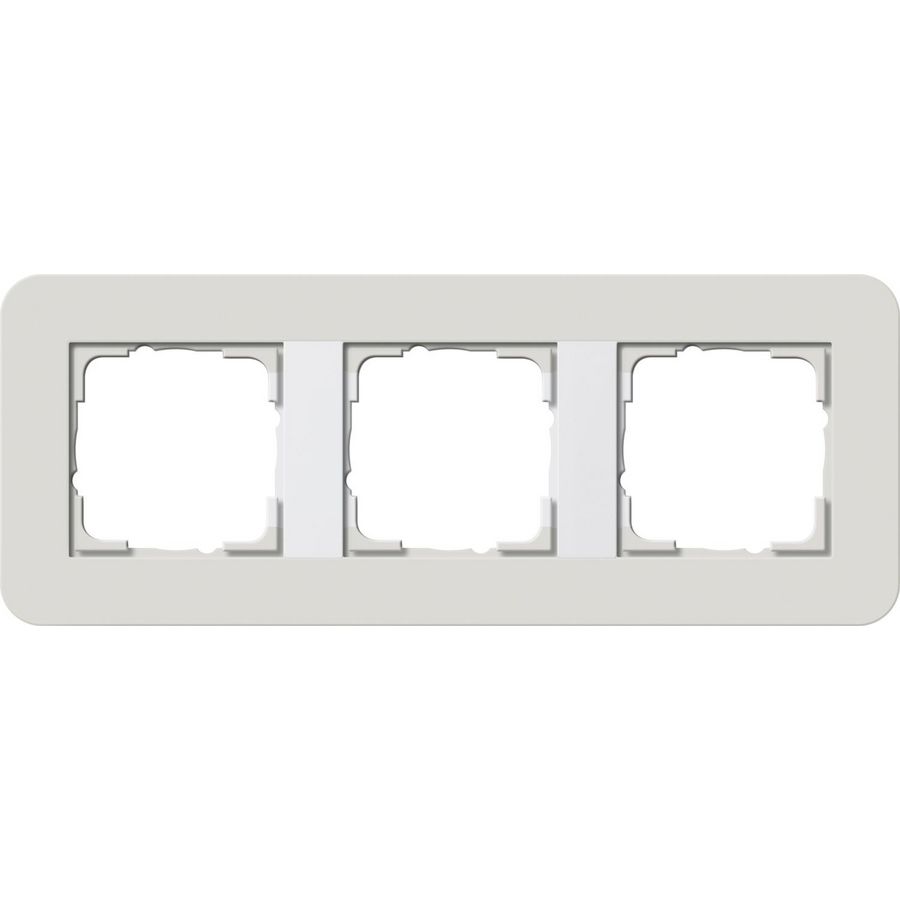 Afdekraam 3-v Gira E3 lichtgr./zuiver wit