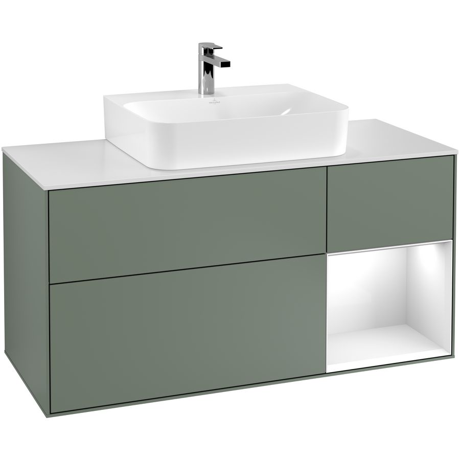 Wastafelonderkast Finion 1200x603x501mm Olive Matt Lacquer F171GFGM