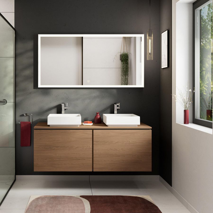 Console Xilesa E 1375/550 2 uitsparingen waskom z. kraangat CAO