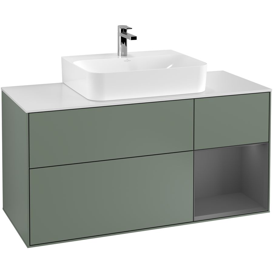 Wastafelonderkast Finion 1200x603x501mm Olive Matt Lacquer F171GKGM