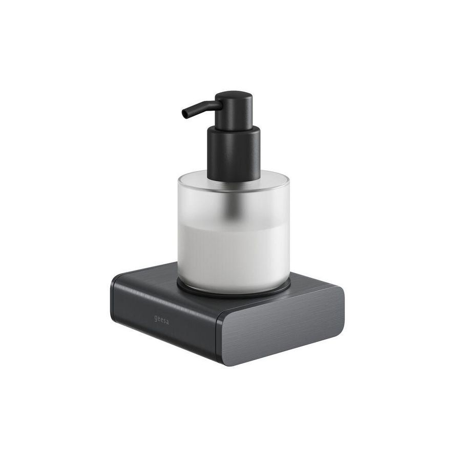Zeepdispenser 200ml. gesatineerd glas 919917-09