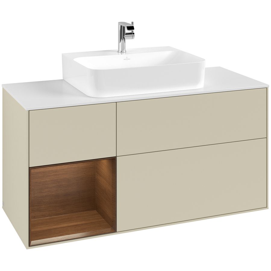 Wastafelonderkast Finion 1200x603x501mm S.Grey Matt Lacquer G161GNHJ