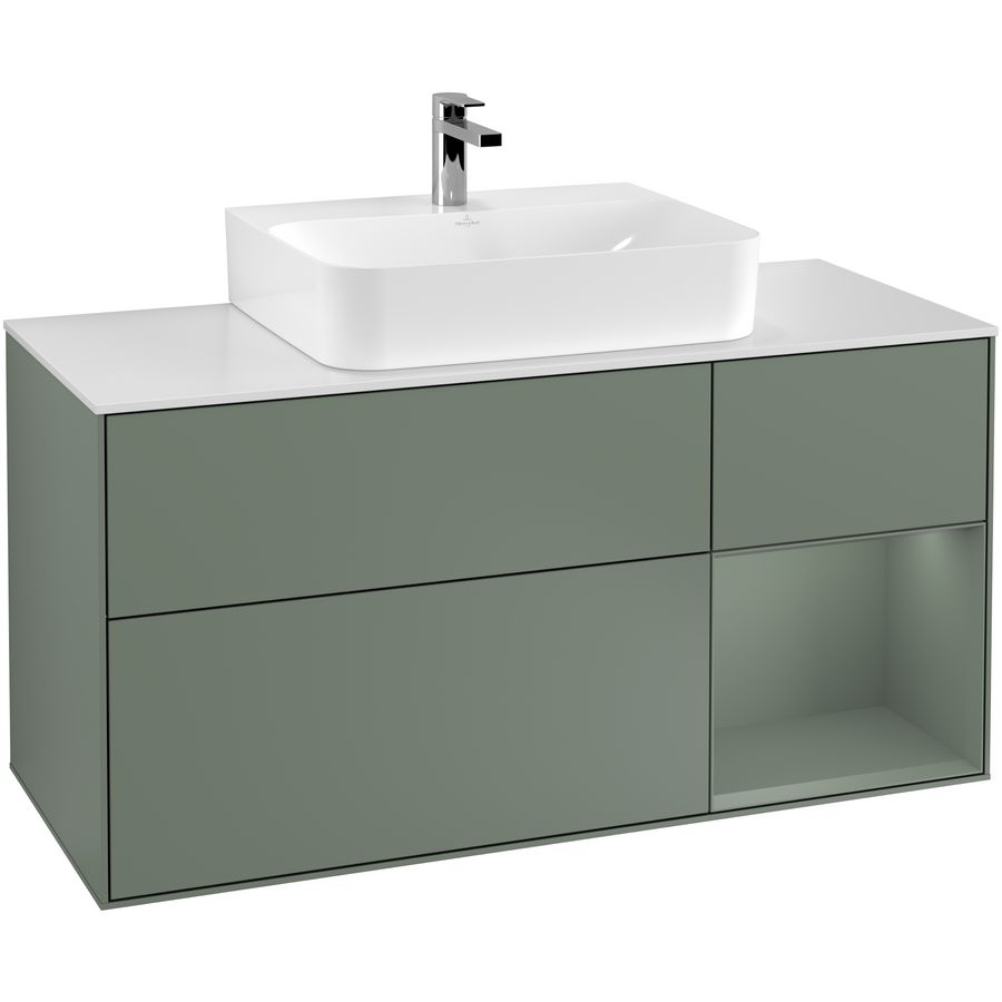 Wastafelonderkast Finion 1200x603x501mm Olive Matt Lacquer F171GMGM
