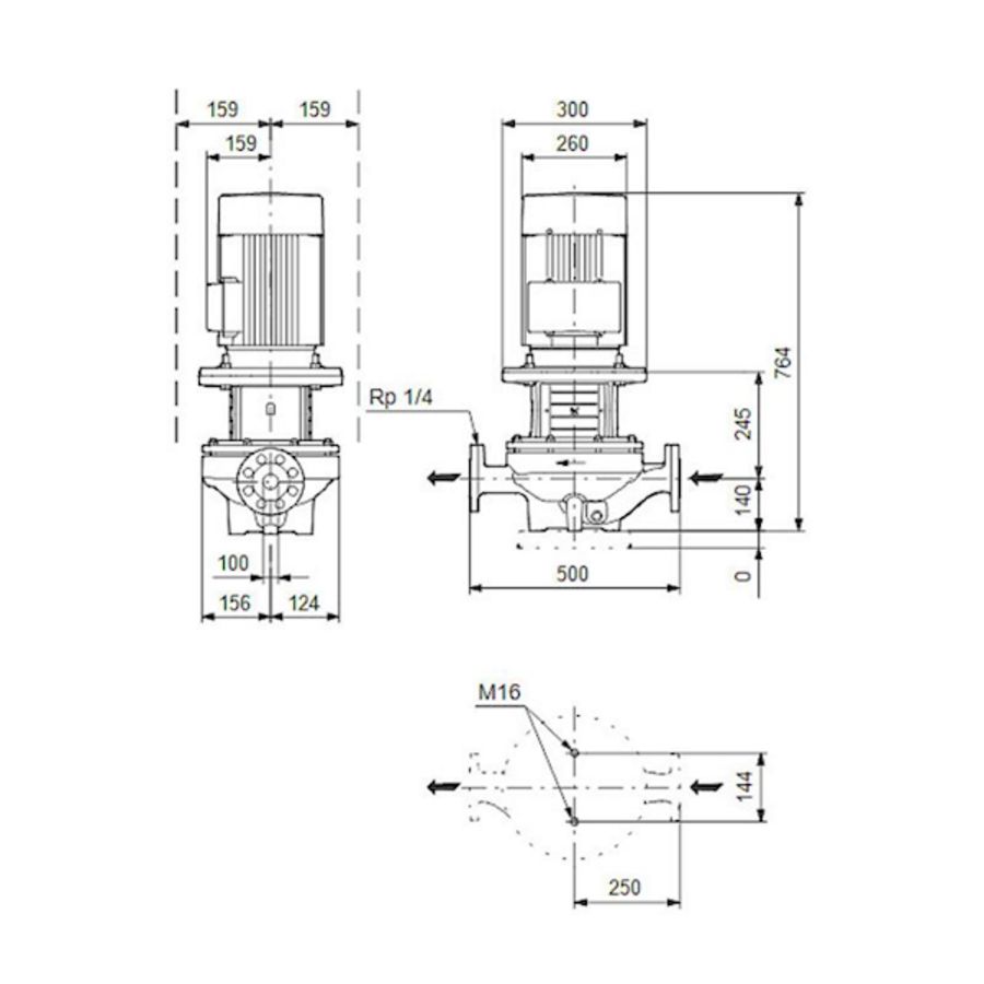 Inlinepomp TP 100-240/2-A-F-A-BQQE 400D 50HZ