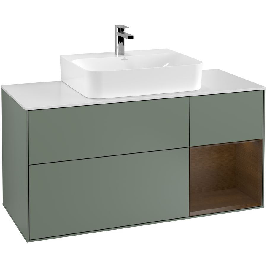Wastafelonderkast Finion 1200x603x501mm Olive Matt Lacquer F171GNGM