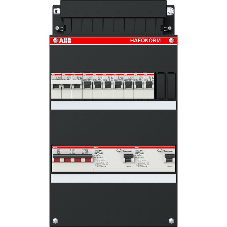 Installatiekast 7x achter 2x 30mA + K + HS 3-f