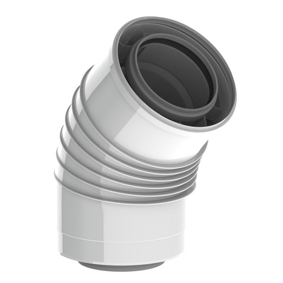 Bocht TwinSafe PP plooi 100/150 45°