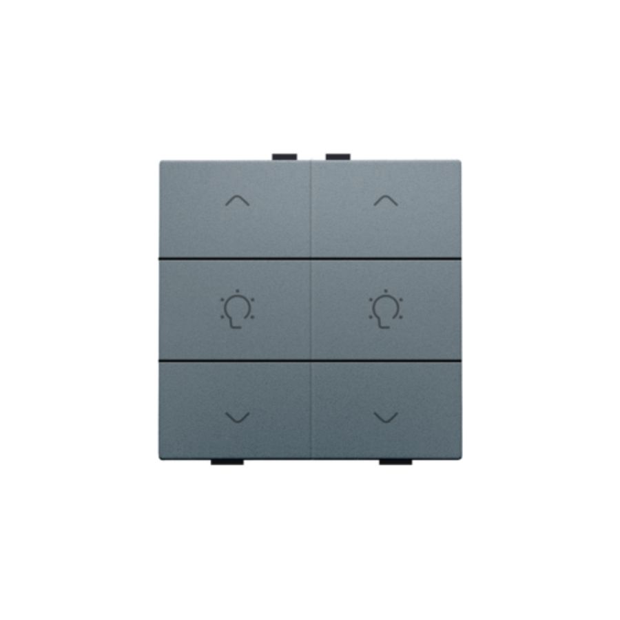 Dubbele dimbediening Home Control blue grey coated