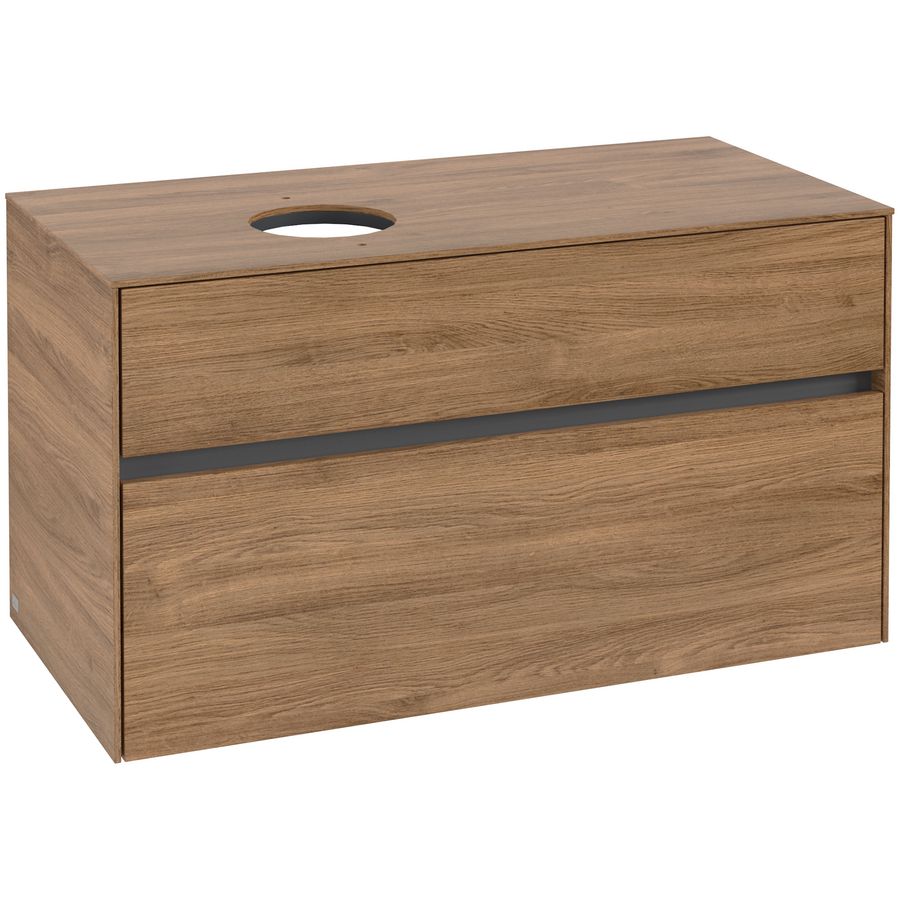 Wastafelonderkast Collaro 1000x548x500mm Oak Kansas C03900RH