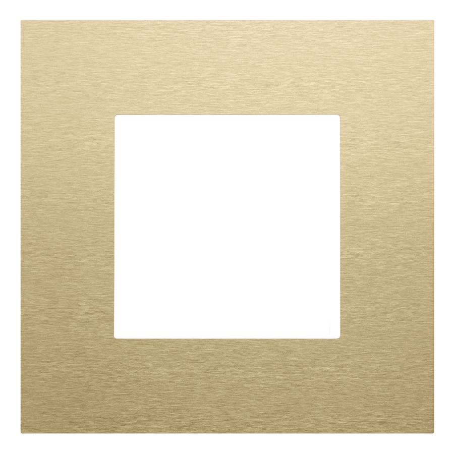 Enkelvoudige afdekplaat Pure alu gold brushed