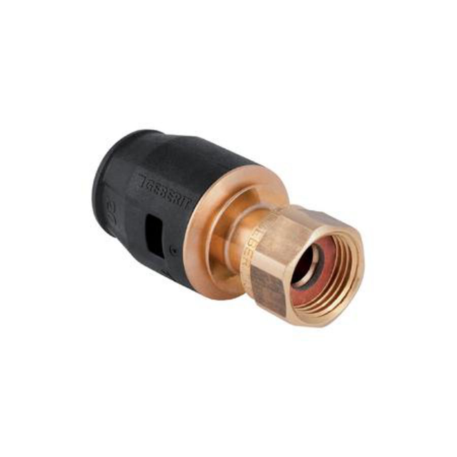 2-del. koppeling brons 25x1"wartel PUSHFIT