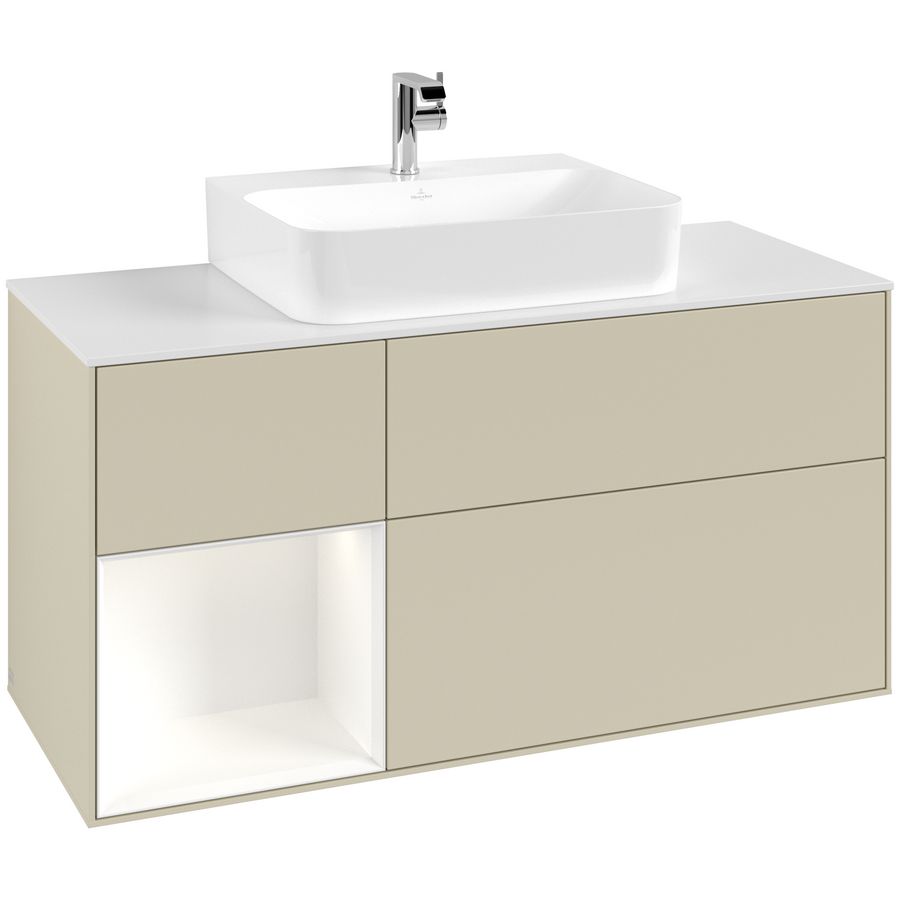 Wastafelonderkast Finion 1200x603x501mm S.Grey Matt Lacquer G161MTHJ
