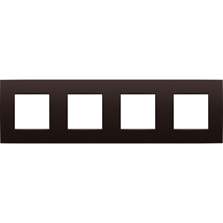 Viervoudige afdekplaat 71 mm centerafstand Niko Intense dark