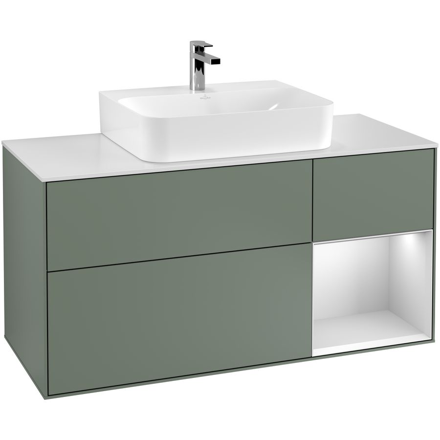 Wastafelonderkast Finion 1200x603x501mm Olive Matt Lacquer F171MTGM