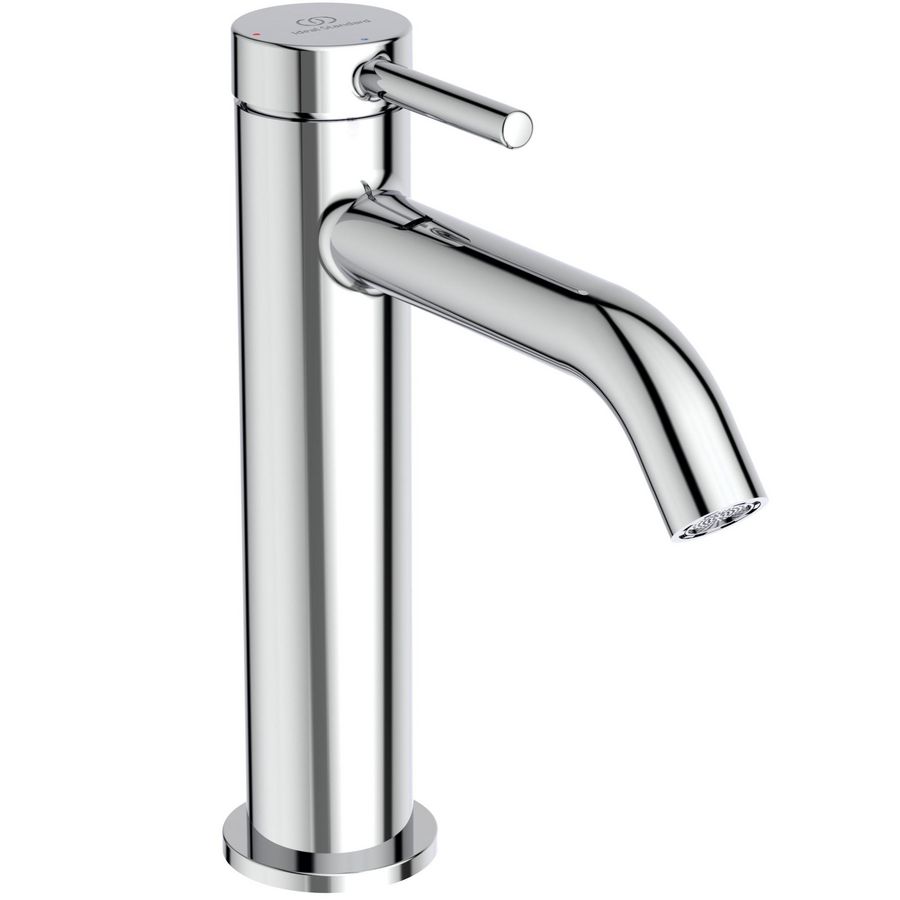 Wastafelmengkraan 3,8l/min bs z. waste h120mm chroom ceraline nuovo