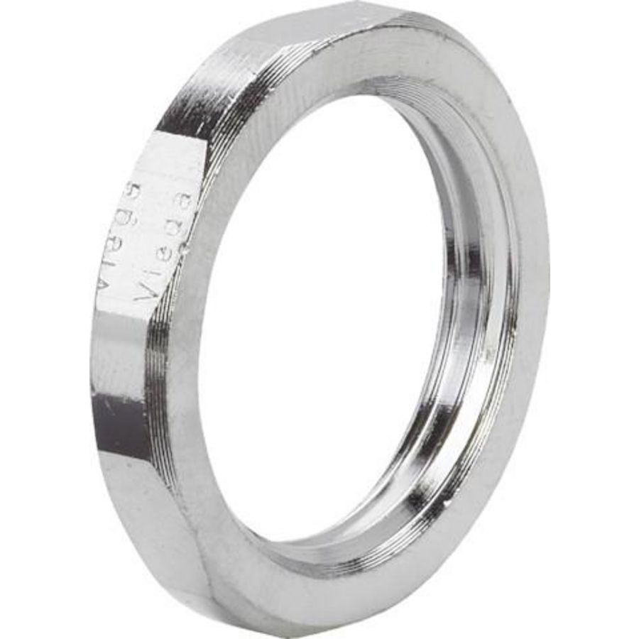 Zeskantmoer 1/4" messing chroom 1911 VVE=10