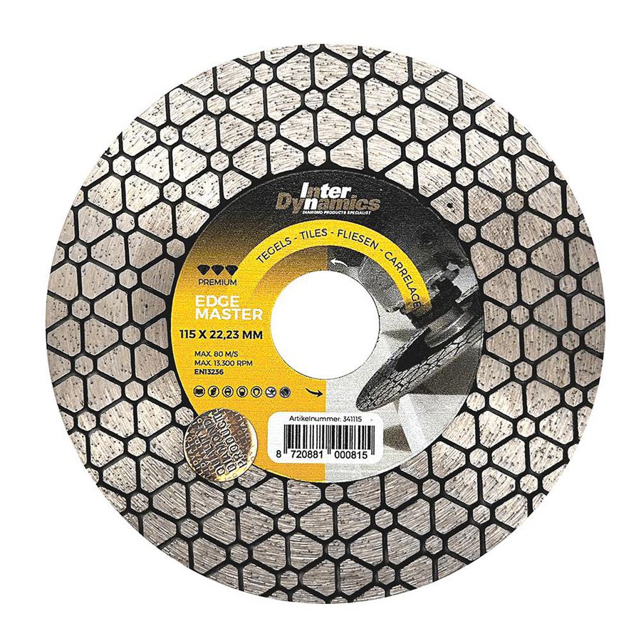 Diamantzaag 2-in-1 115mm asgat 22.23mm voor zagen en slijpen