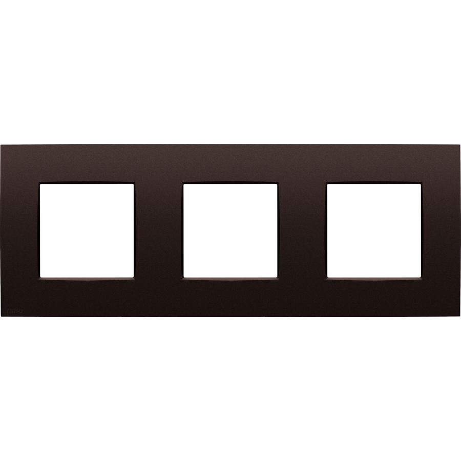 Drievoudige afdekplaat 71 mm centerafstand Niko Intense dark