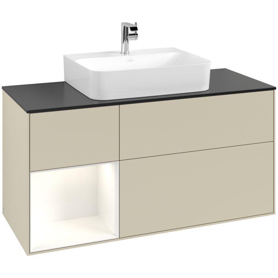 Wastafelonderkast Finion 1200x603x501mm S.Grey Matt Lacquer G162GFHJ