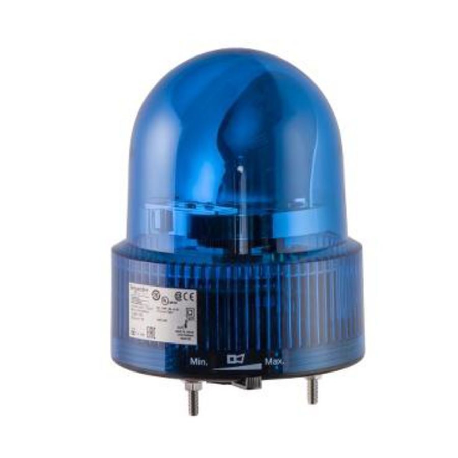 Draaiende spiegel Zoemer Ø120mm 24V Blauw