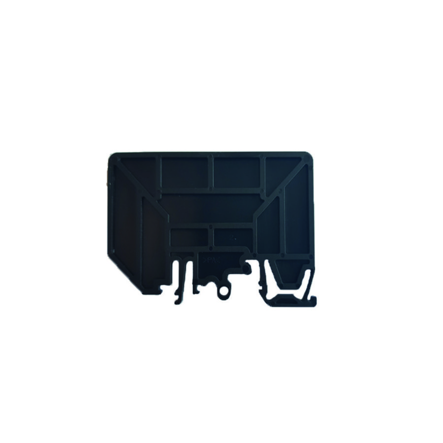 Afsluit- eindplaat zwart h:71.12mm b:2.5mm V-0 We VVE=50