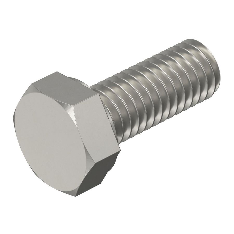 Zeskantbout M12x30mm rvs blank delt VVE=50