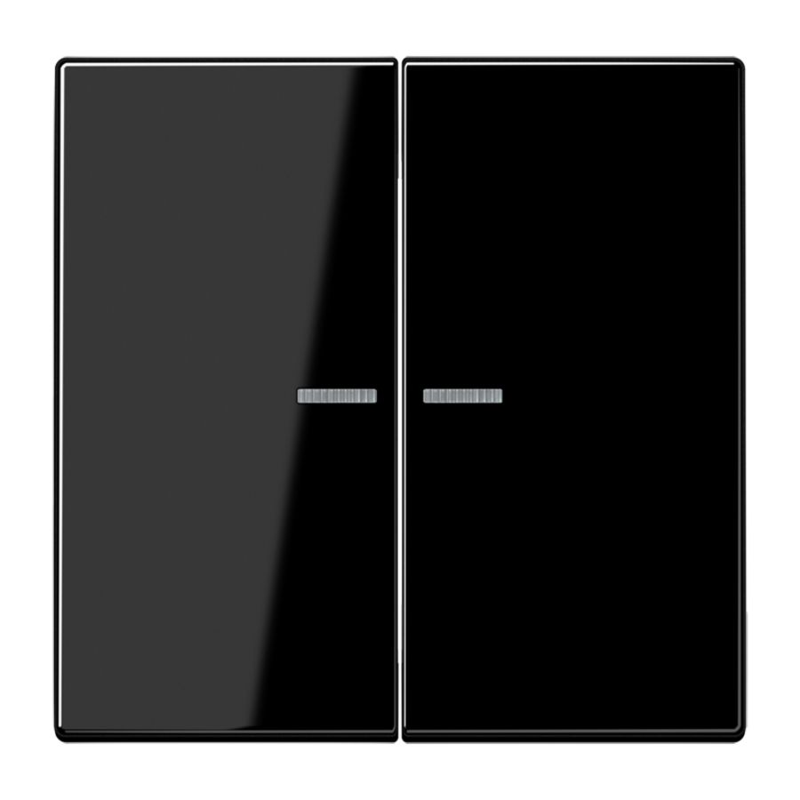 Wip LS990 zwart met lens v.KNX F10 taster 2voudig