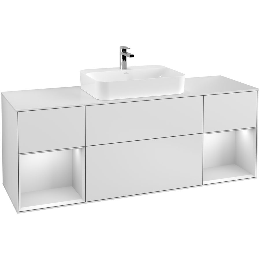 Wastafelonderkast Finion 1600x603x501mm White Matt Lacquer G451MTMT