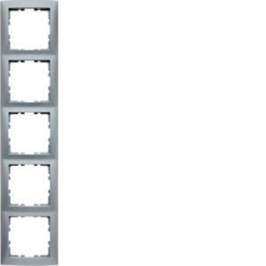 Afdekraam 5-v berker S.1 aluminium mat