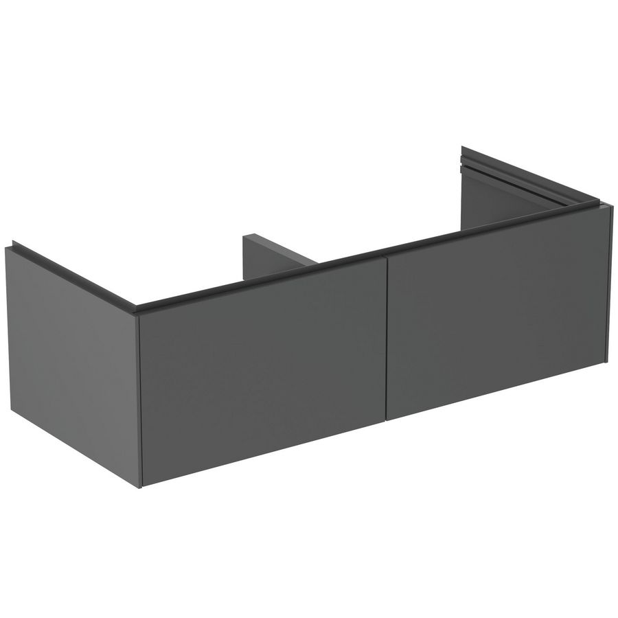Wastafelmeubel 1200x505x370mm m. 2 La SC Matt Anthracite Conca