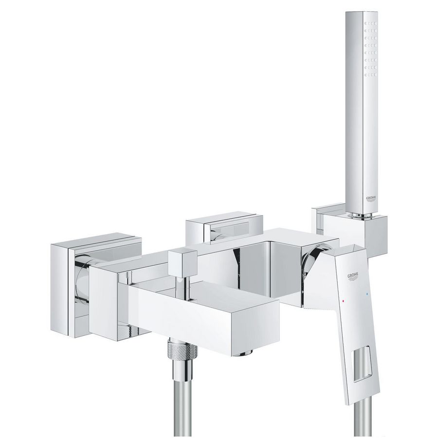 Eurocube badkraan chroom 1-hendel incl. badset